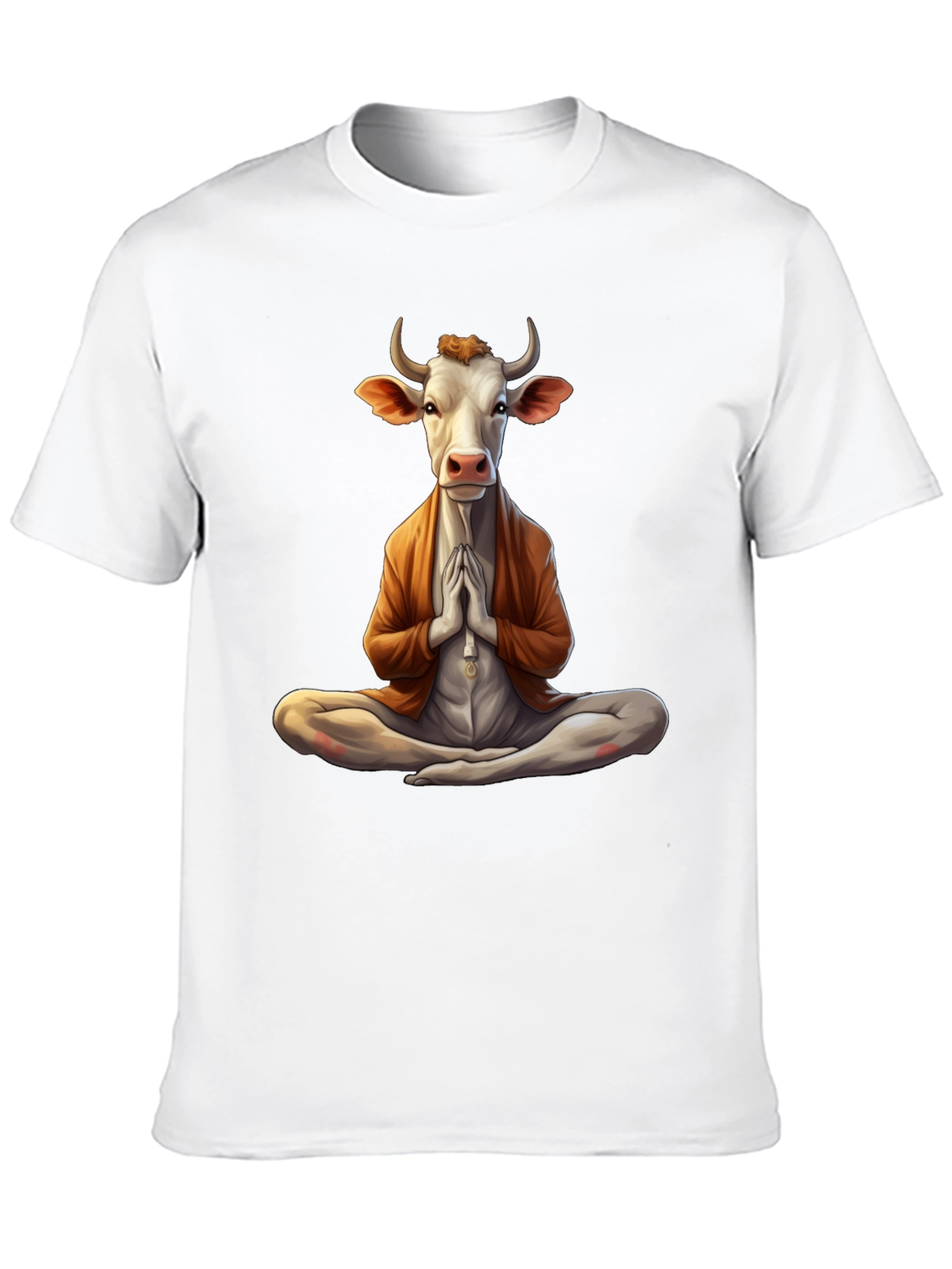 Zen Cow T-Shirt - Meditating Bovine Design