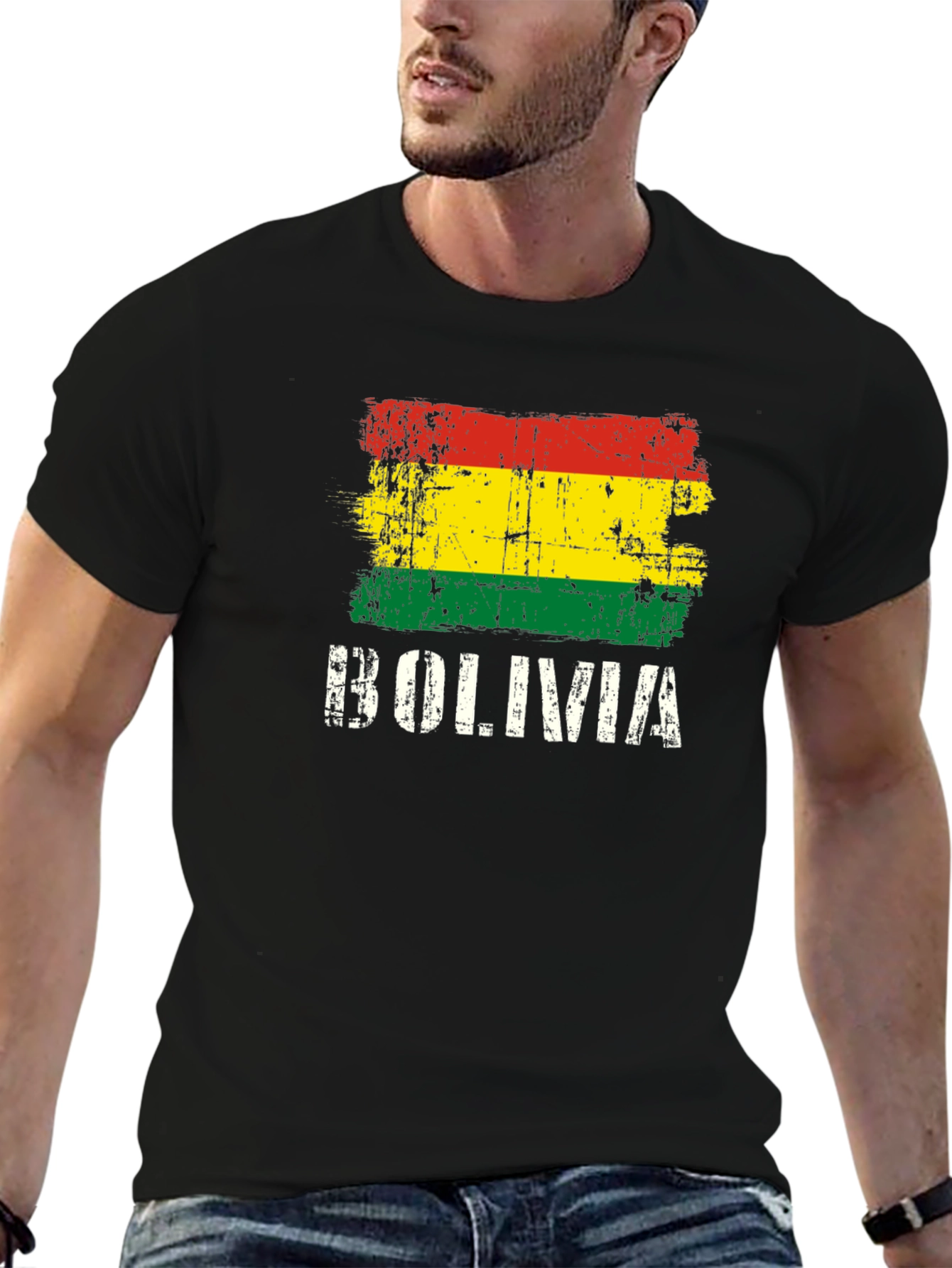 Bolivia Flag T-Shirt - Distressed Graphic Tee