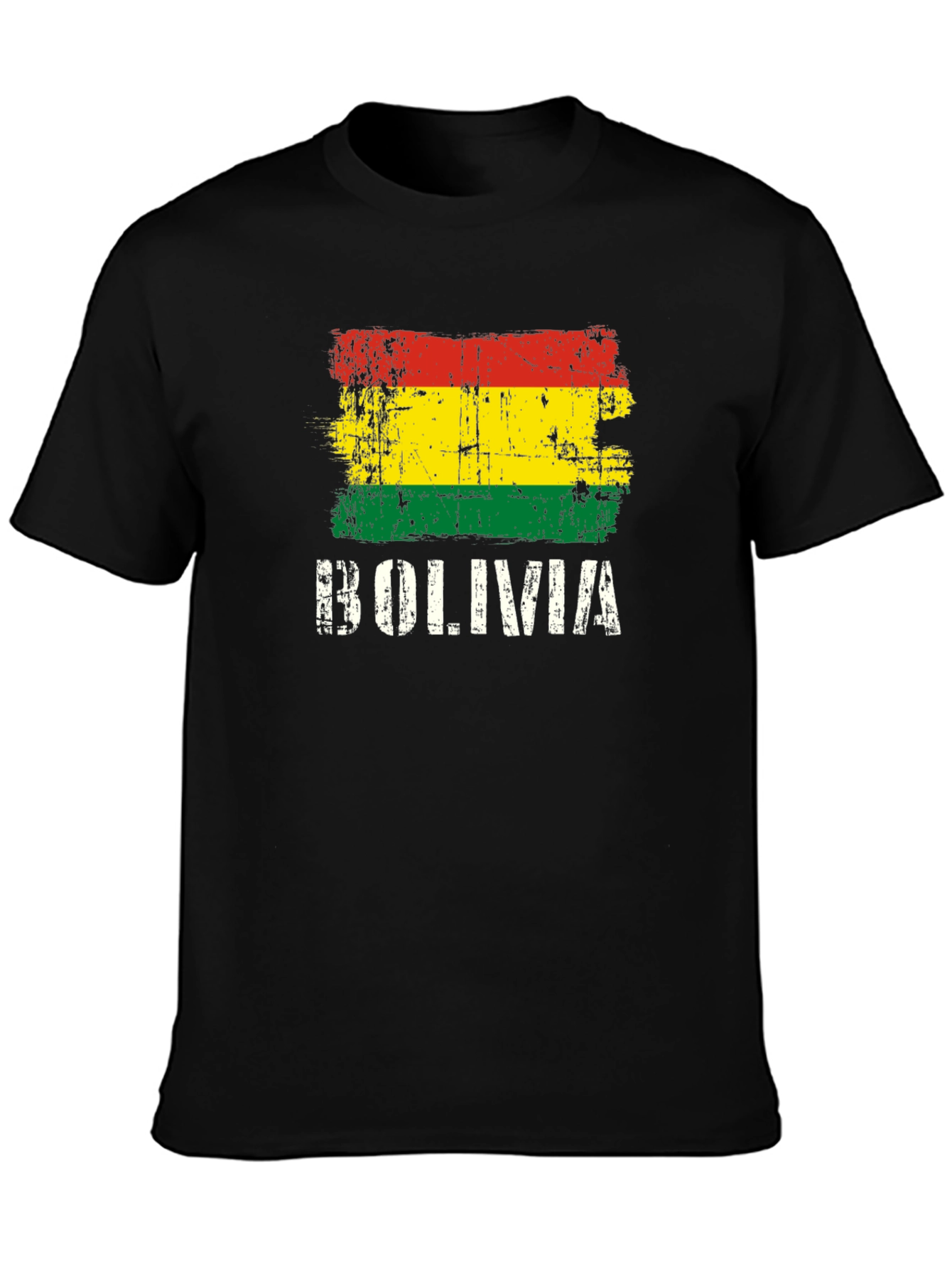 Bolivia Flag T-Shirt - Distressed Graphic Tee