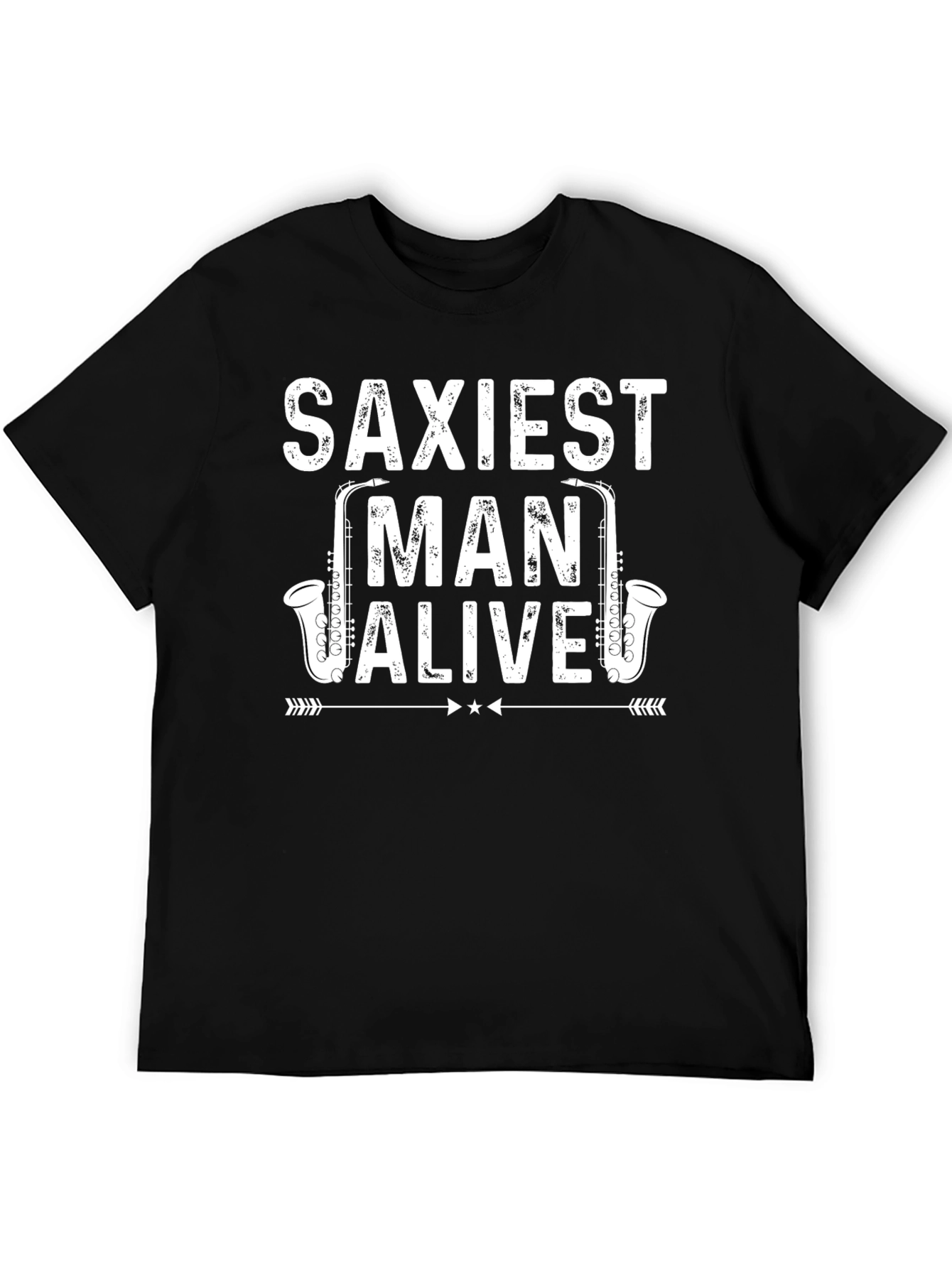 Saxiest Man Alive Graphic Tee - Black