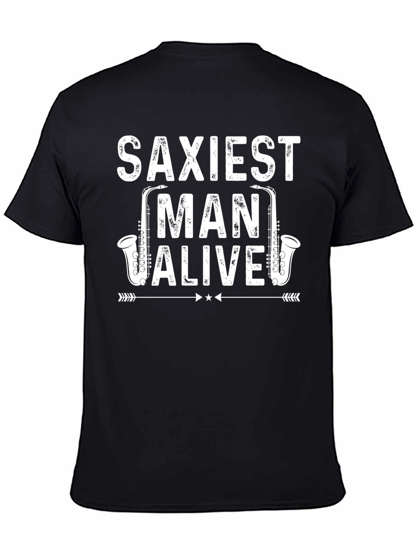 Saxiest Man Alive Graphic Tee - Black