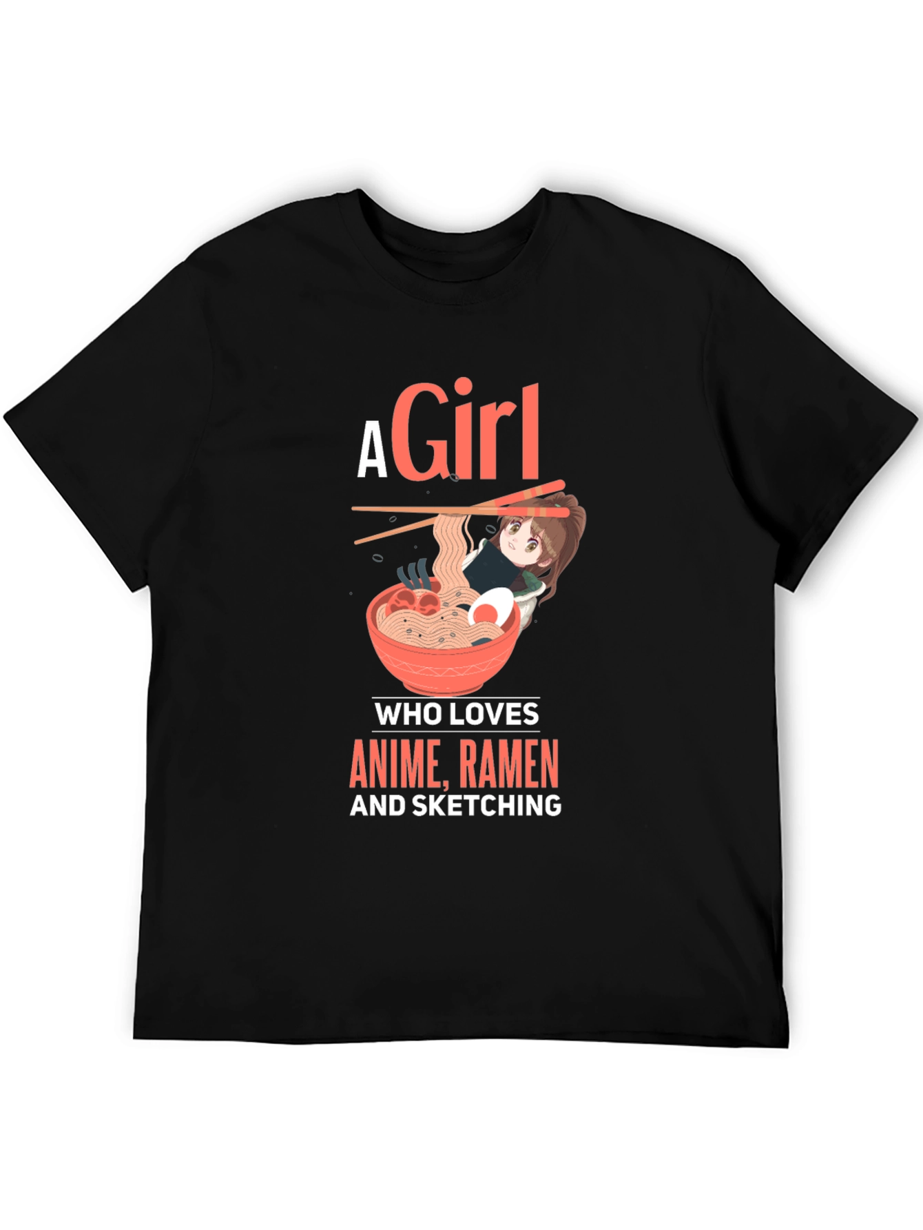 Anime Ramen Sketching T-Shirt