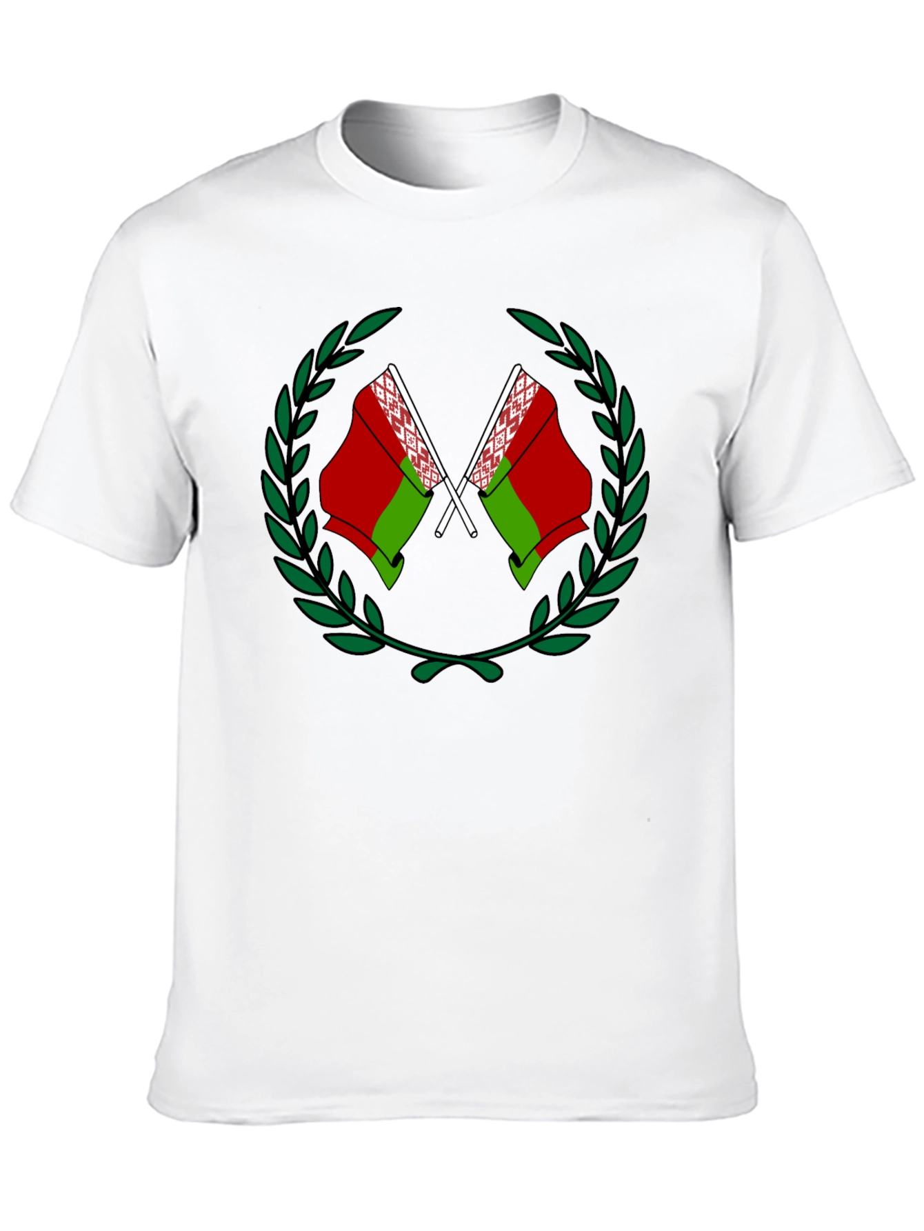 Belarusian Flag Graphic Black T-Shirt