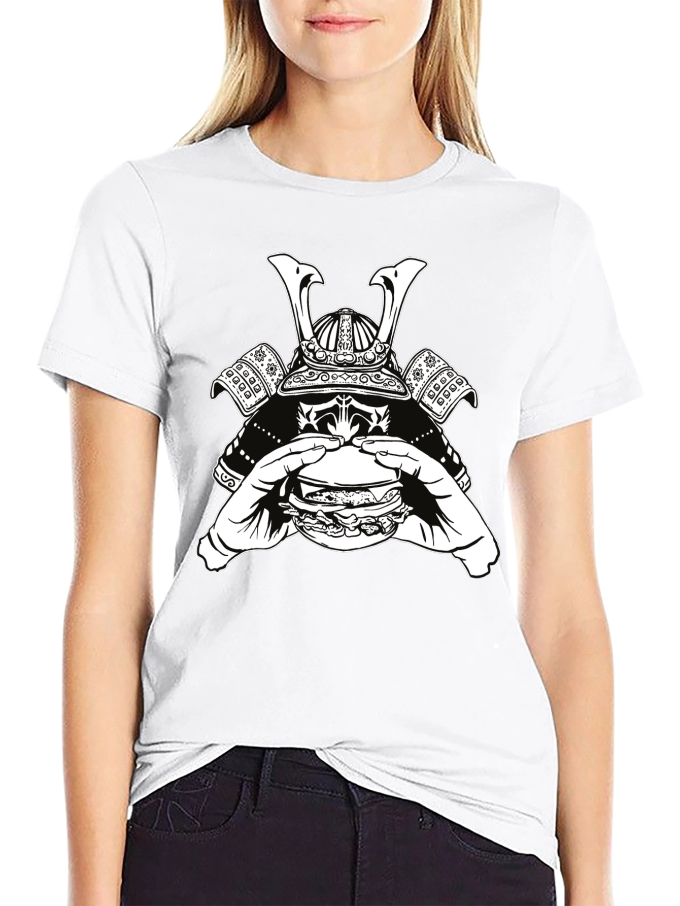 Samurai Burger Graphic Tee - Cool Black T-Shirt