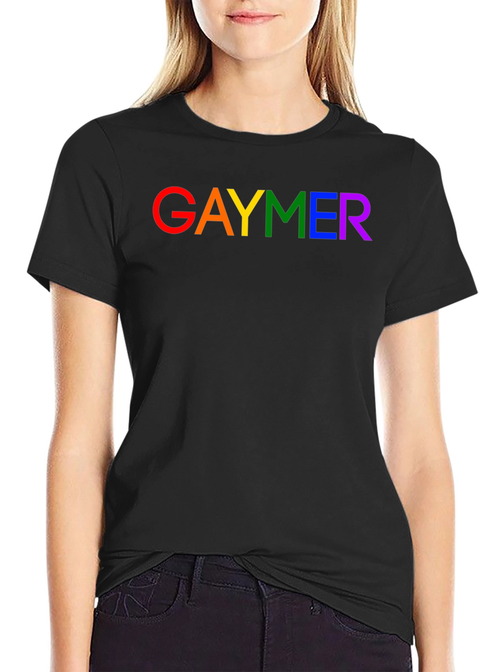 GAYMER Pride T-Shirt - Rainbow Text