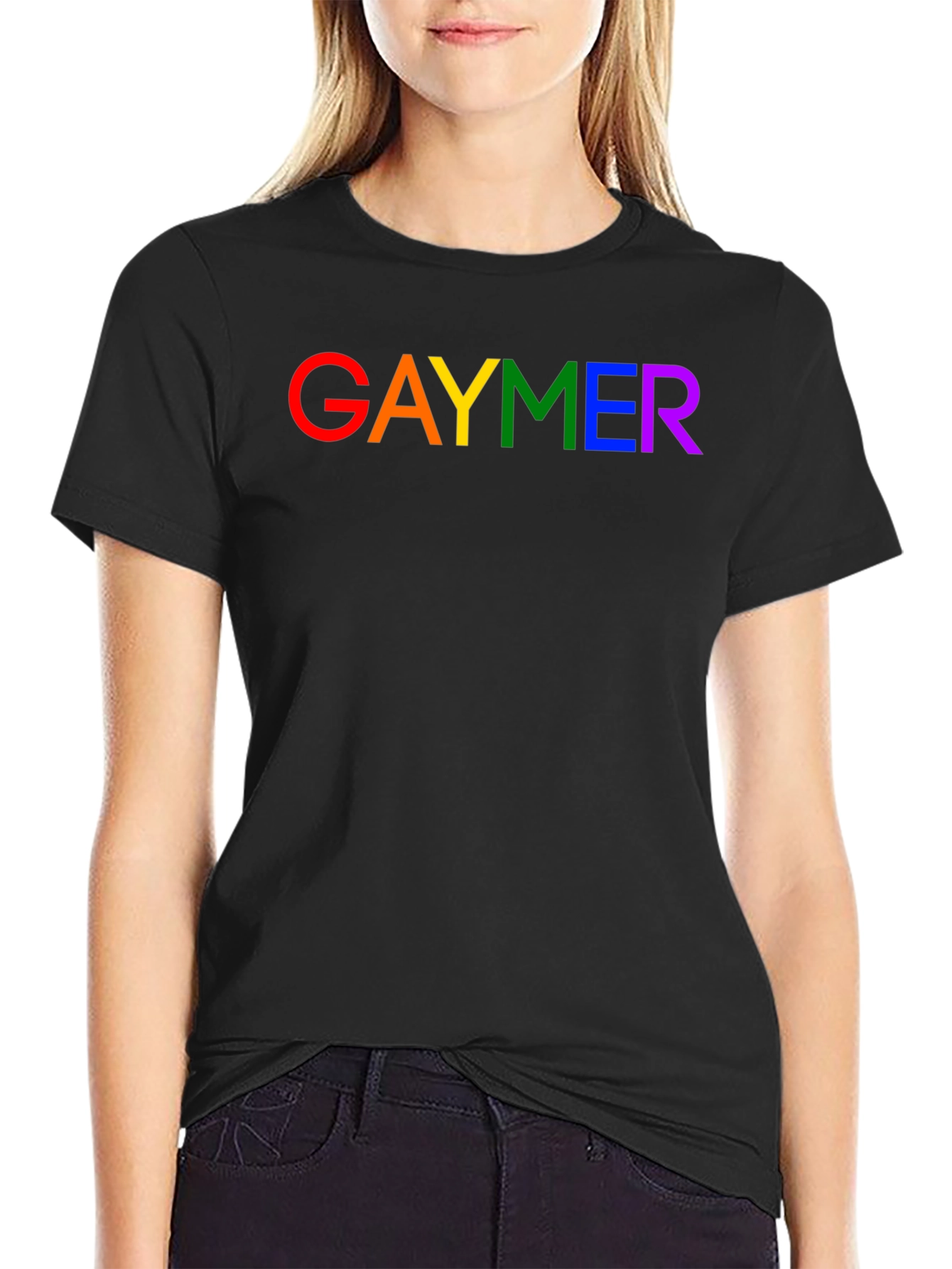 GAYMER Pride T-Shirt - Rainbow Text