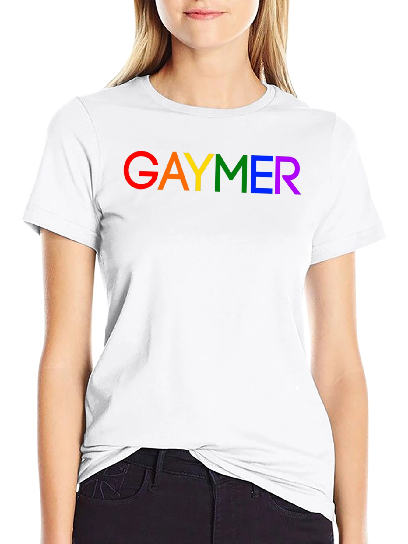 GAYMER Pride T-Shirt - Rainbow Text