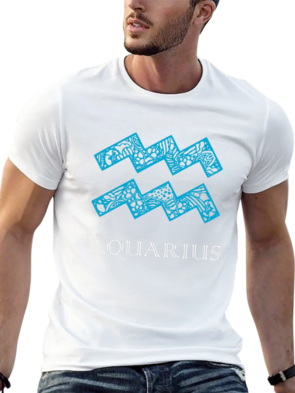Aquarius Zodiac Sign Graphic T-Shirt