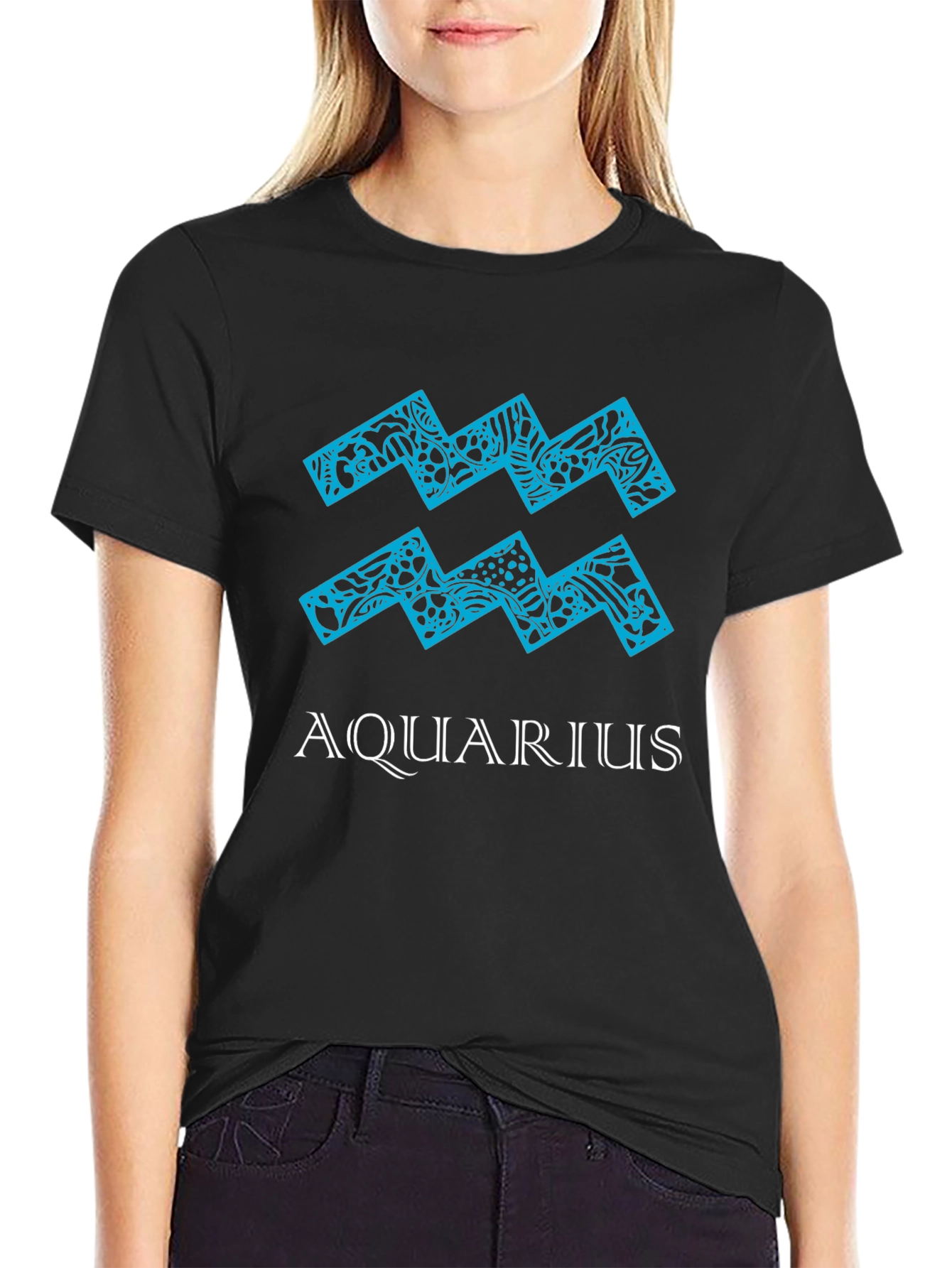Aquarius Zodiac Sign Graphic T-Shirt