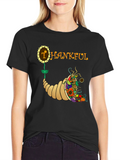 Thanksgiving Cornucopia Graphic T-Shirt