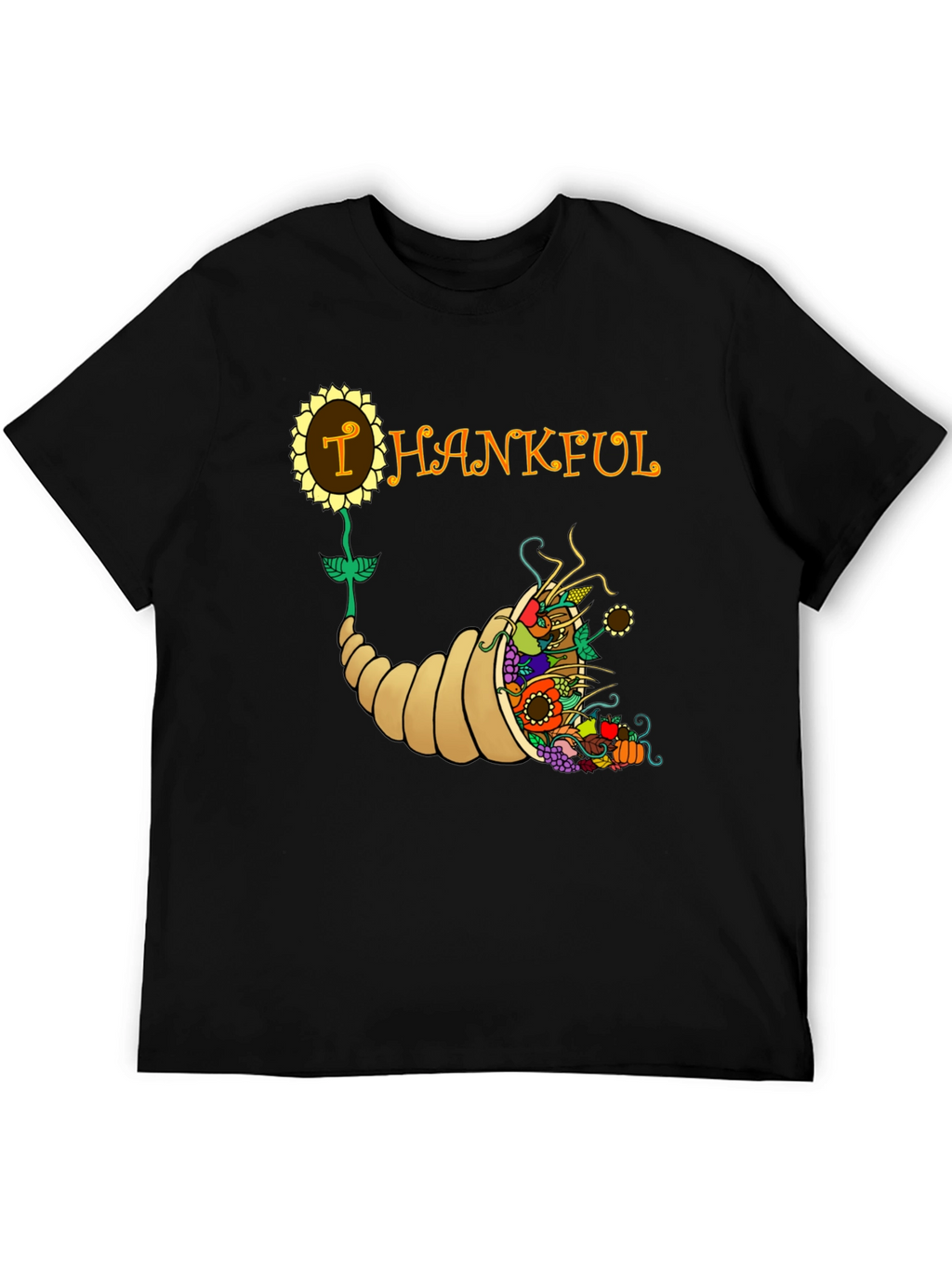 Thanksgiving Cornucopia Graphic T-Shirt