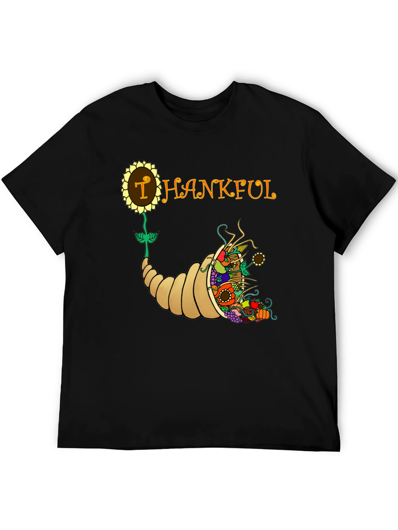 Thanksgiving Cornucopia Graphic T-Shirt