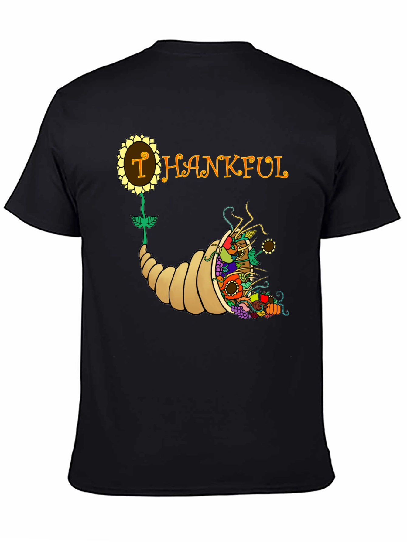 Thanksgiving Cornucopia Graphic T-Shirt