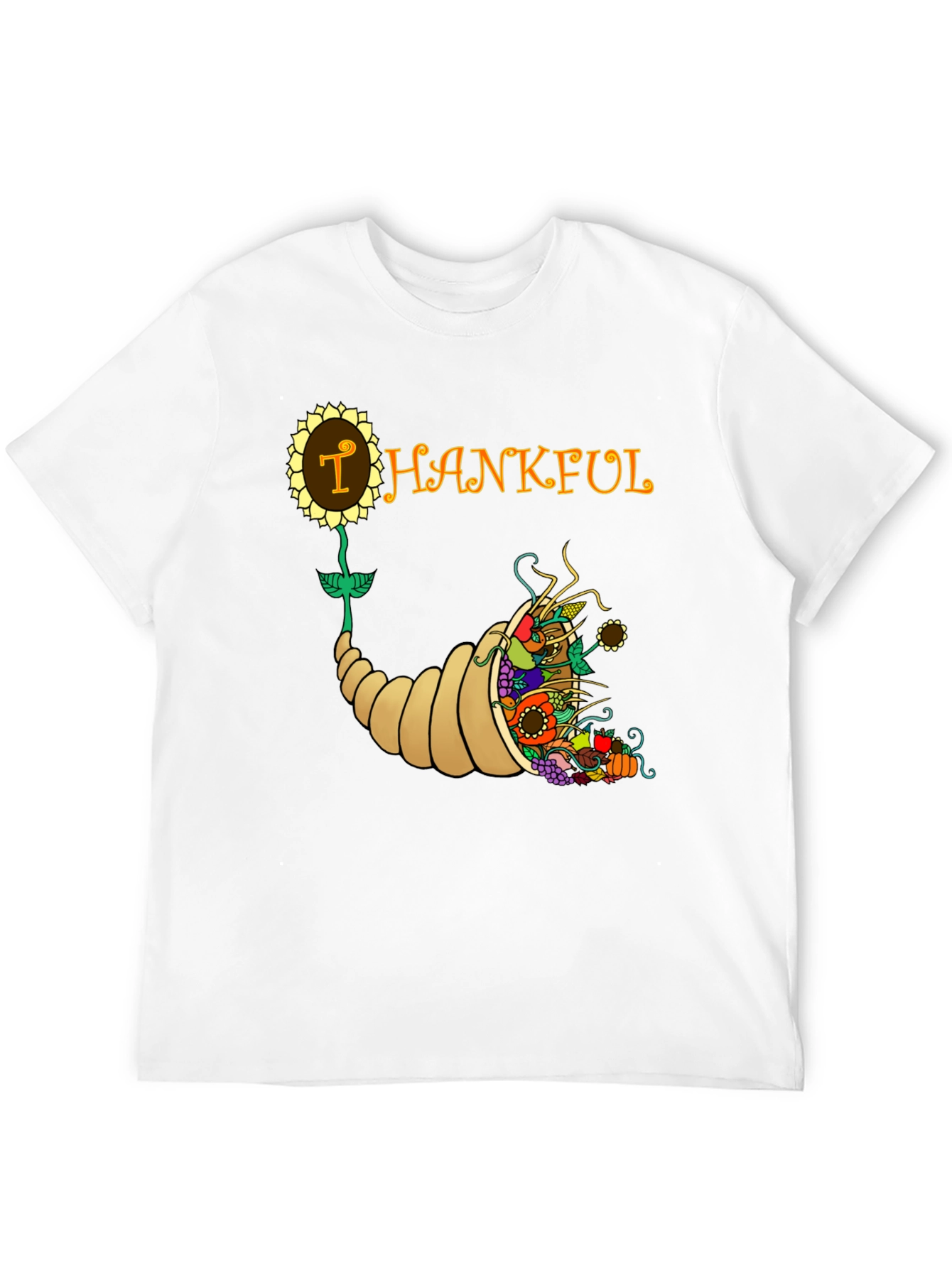 Thanksgiving Cornucopia Graphic T-Shirt