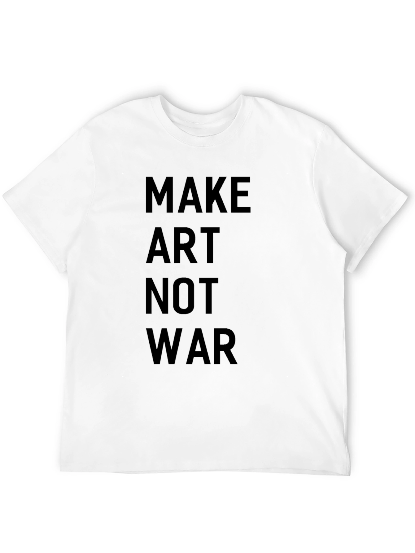 Make Art Not War T-Shirt - Black Casual Tee