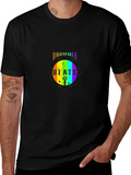Drummer Beats Rainbow Graphic T-Shirt