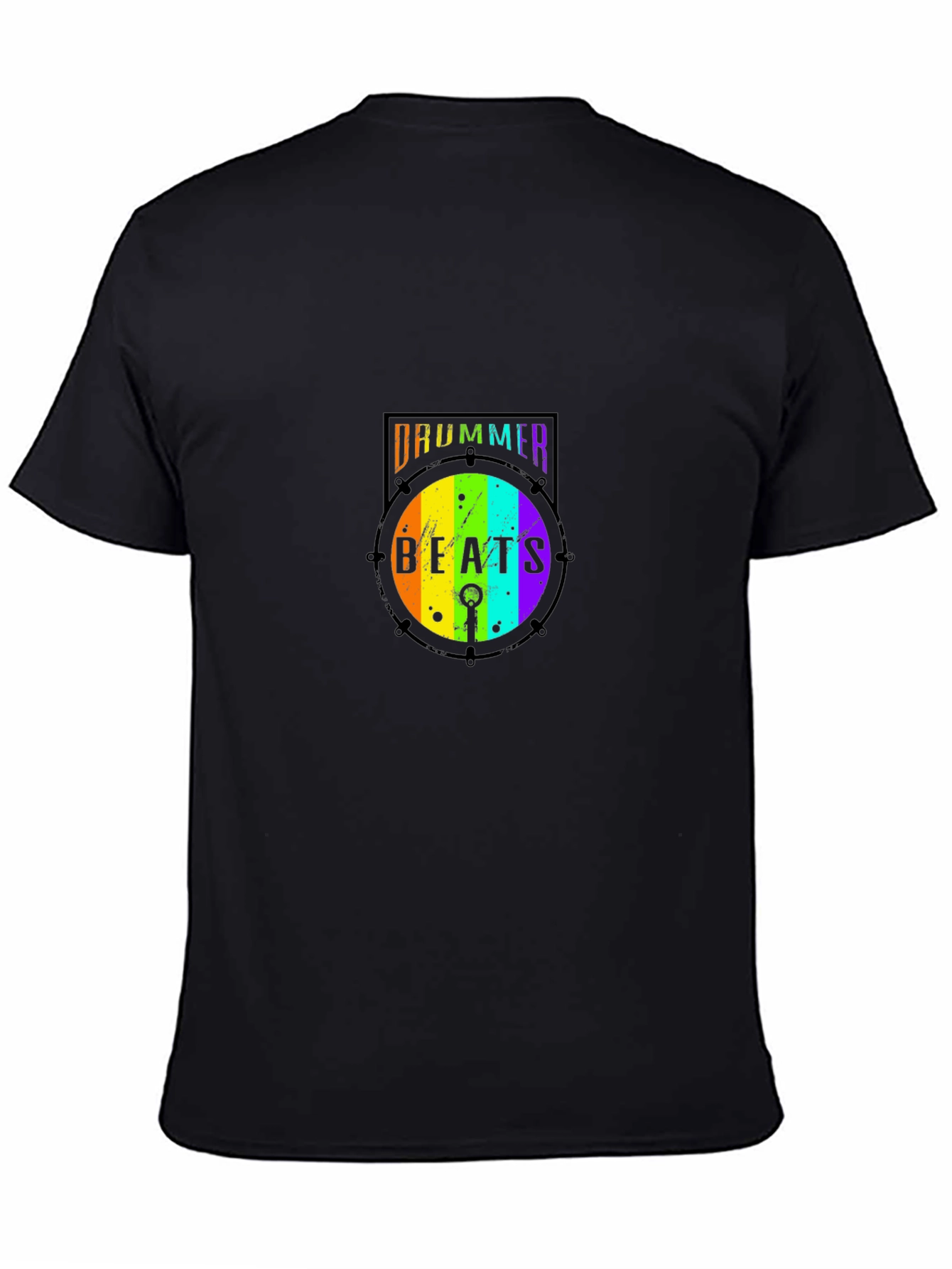 Drummer Beats Rainbow Graphic T-Shirt