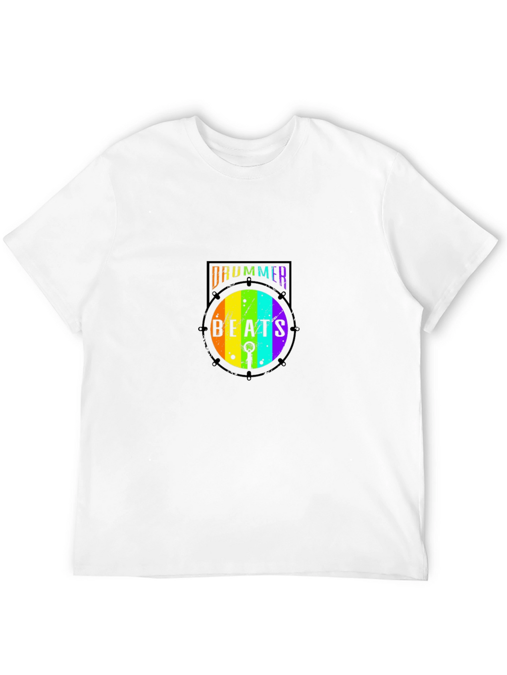 Drummer Beats Rainbow Graphic T-Shirt