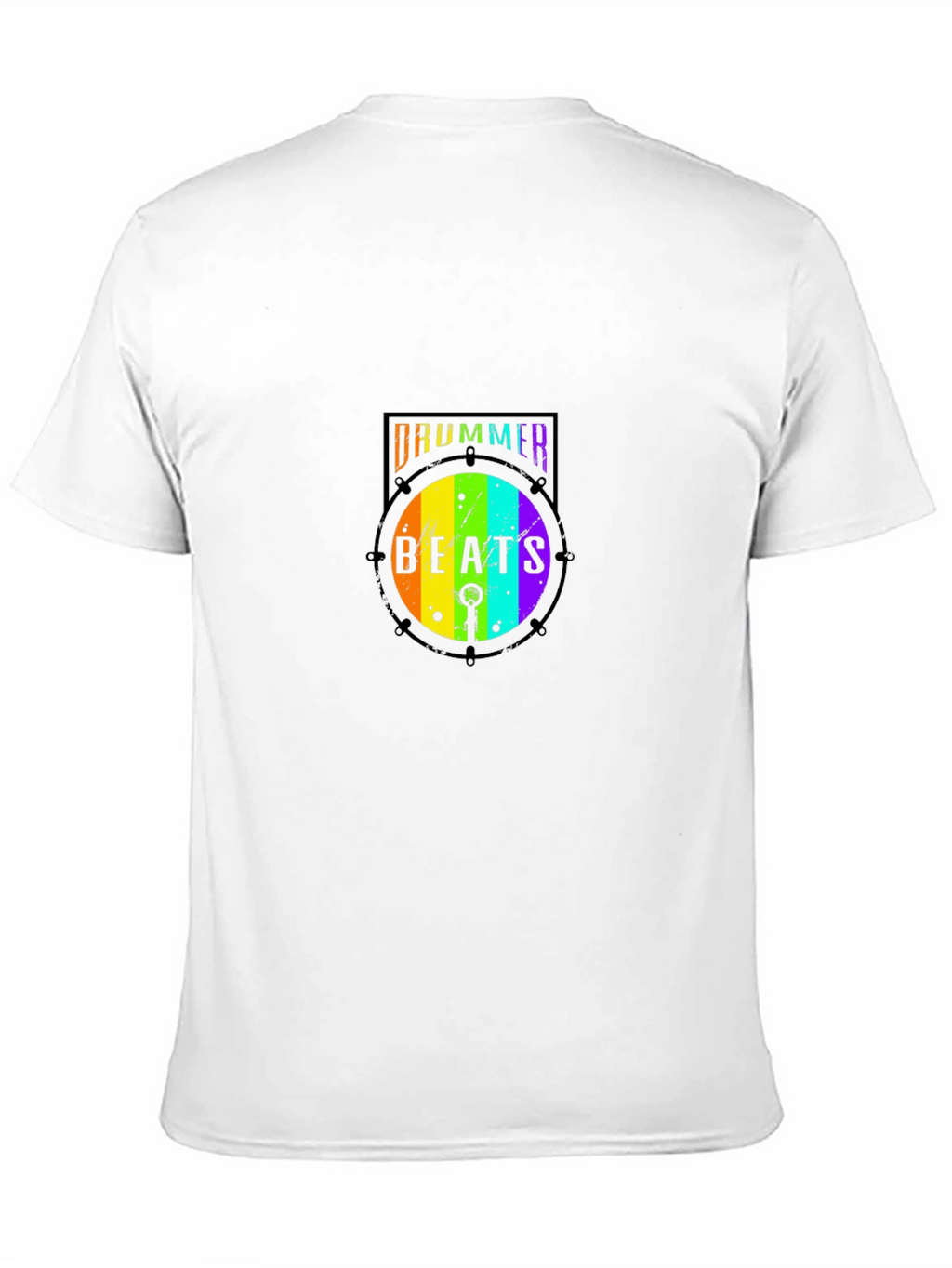 Drummer Beats Rainbow Graphic T-Shirt