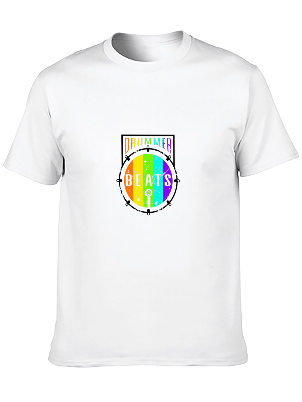 Drummer Beats Rainbow Graphic T-Shirt