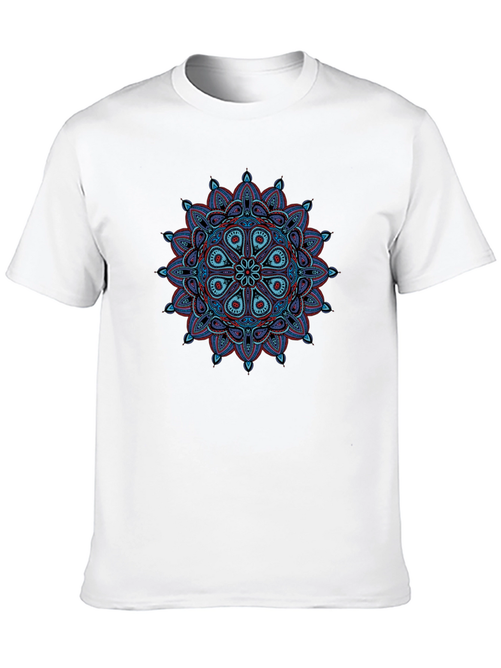 Mandala Graphic Tee - Black Cotton T-Shirt