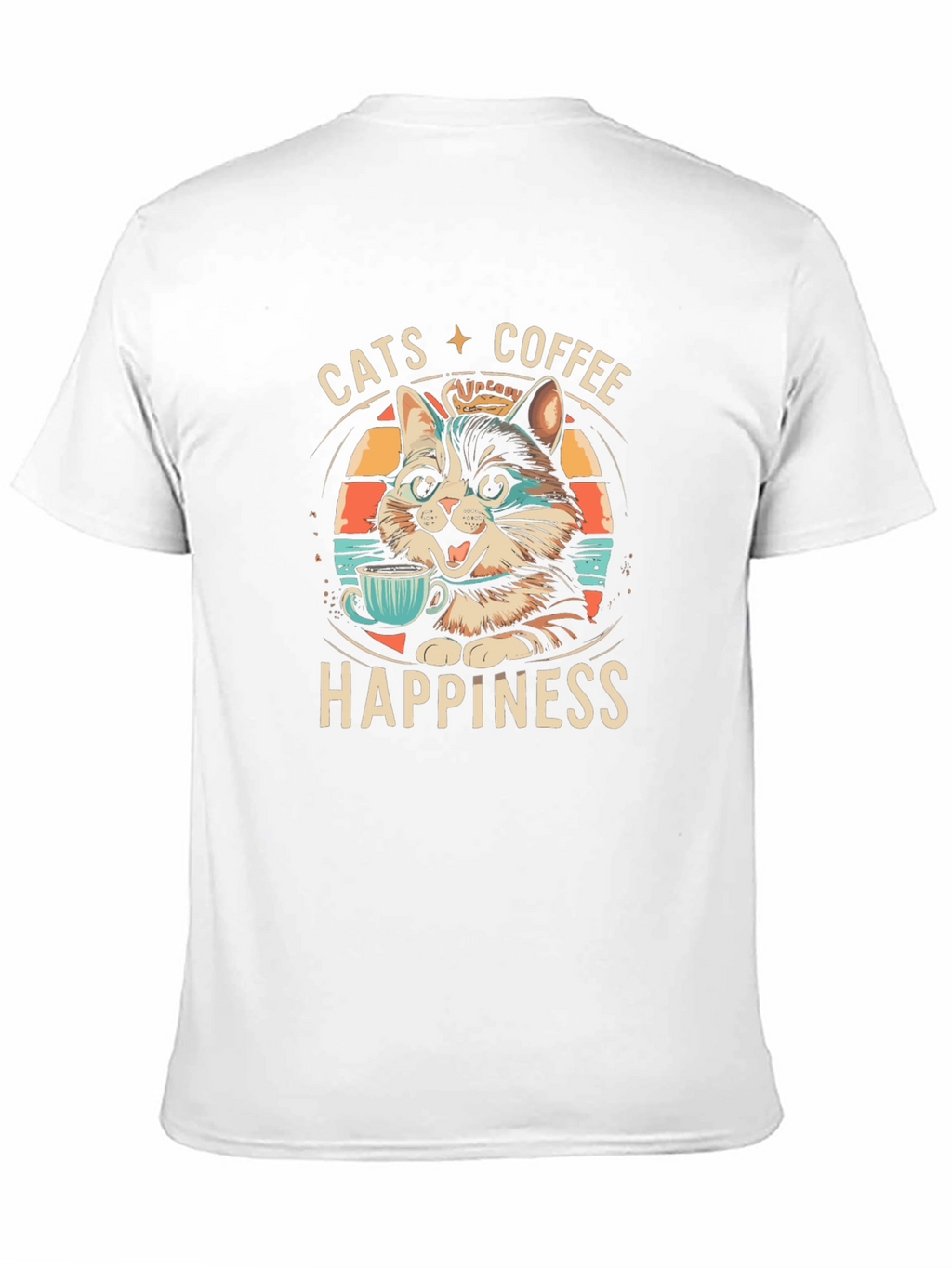 Cats Coffee Happiness Graphic Tee