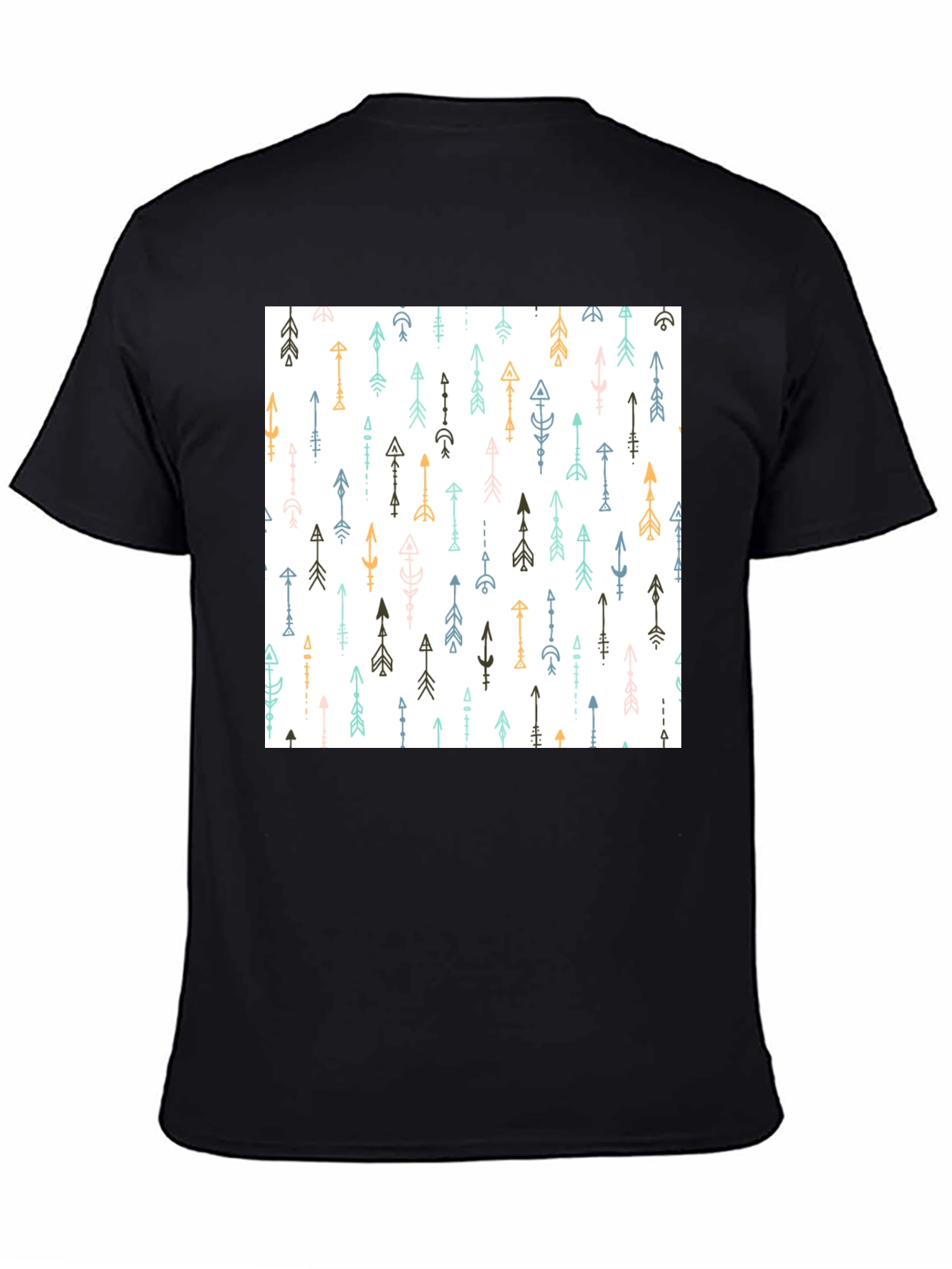 Tribal Arrow Print Black T-Shirt