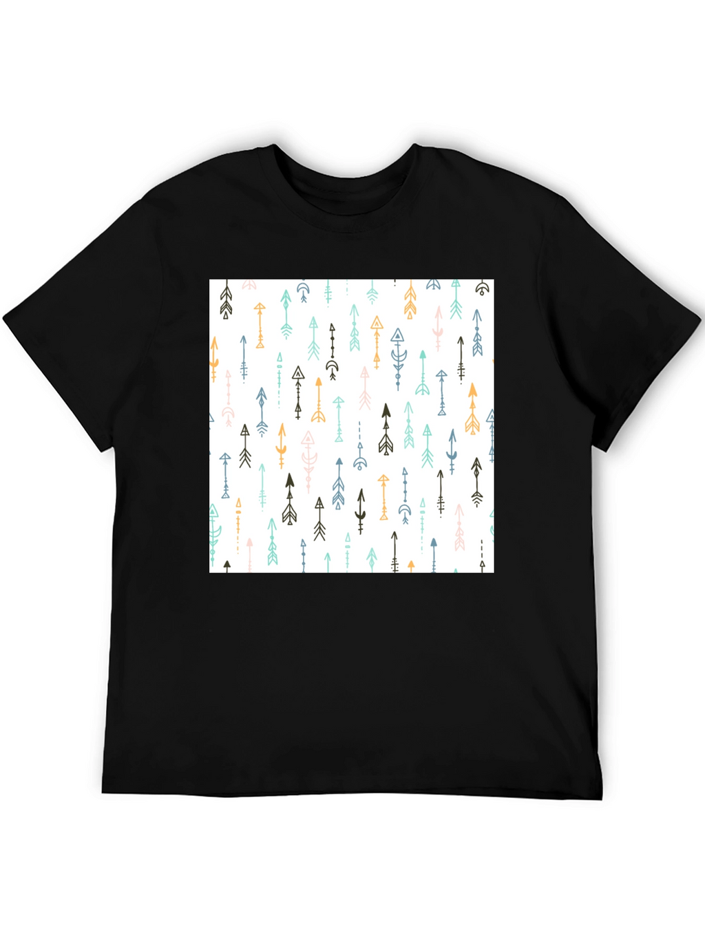 Tribal Arrow Print Black T-Shirt
