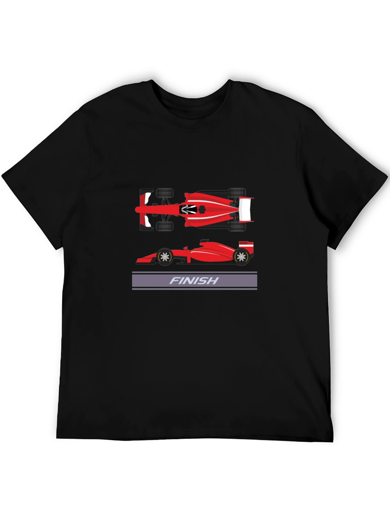 Formula Racing Finish Line Graphic Tee - Black
