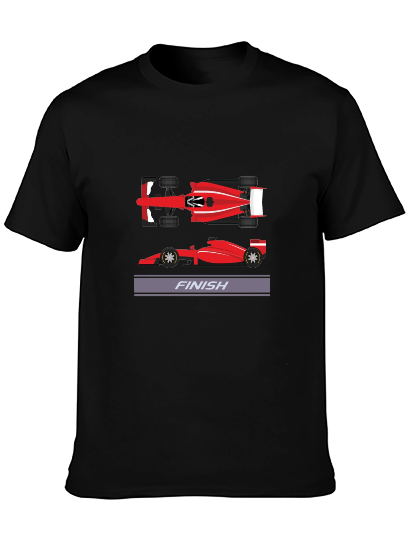 Formula Racing Finish Line Graphic Tee - Black