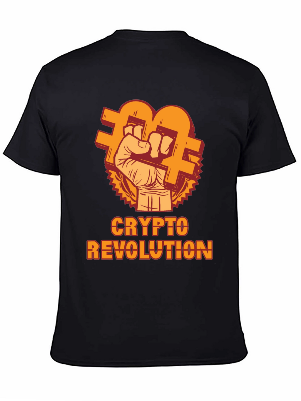Crypto Revolution T-Shirt - Bitcoin Fist Design