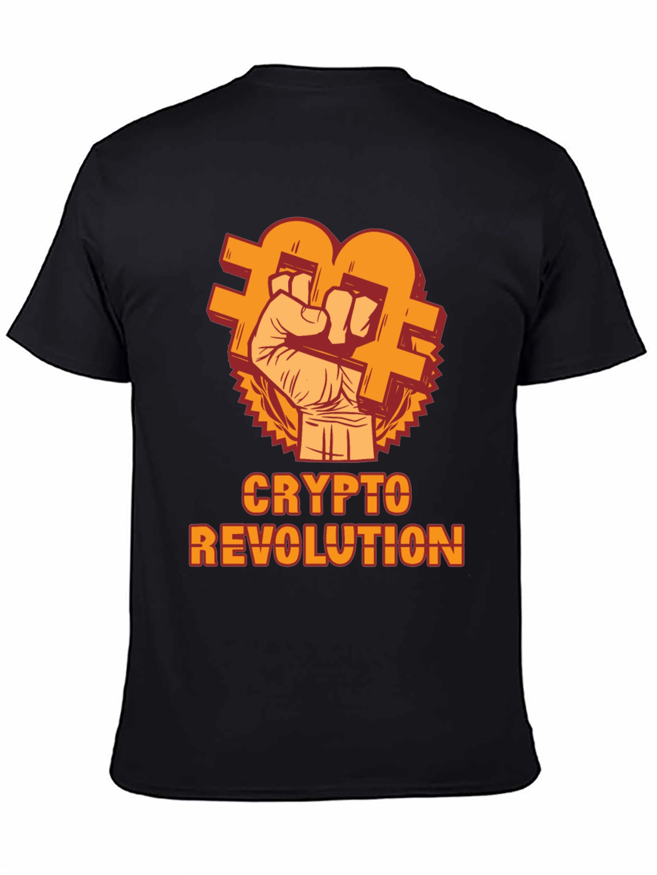 Crypto Revolution T-Shirt - Bitcoin Fist Design