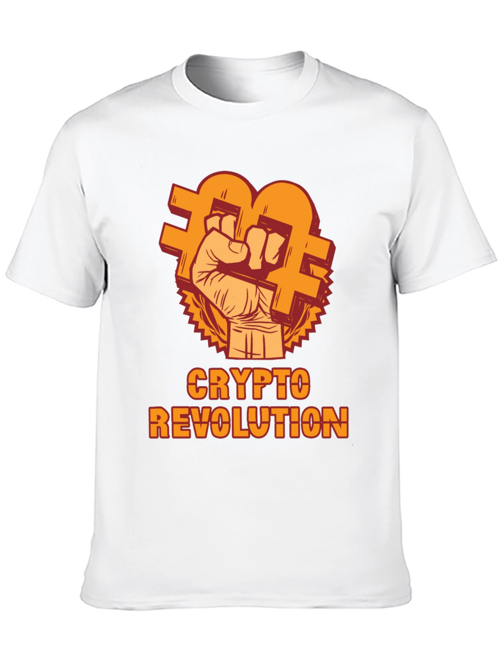 Crypto Revolution T-Shirt - Bitcoin Fist Design