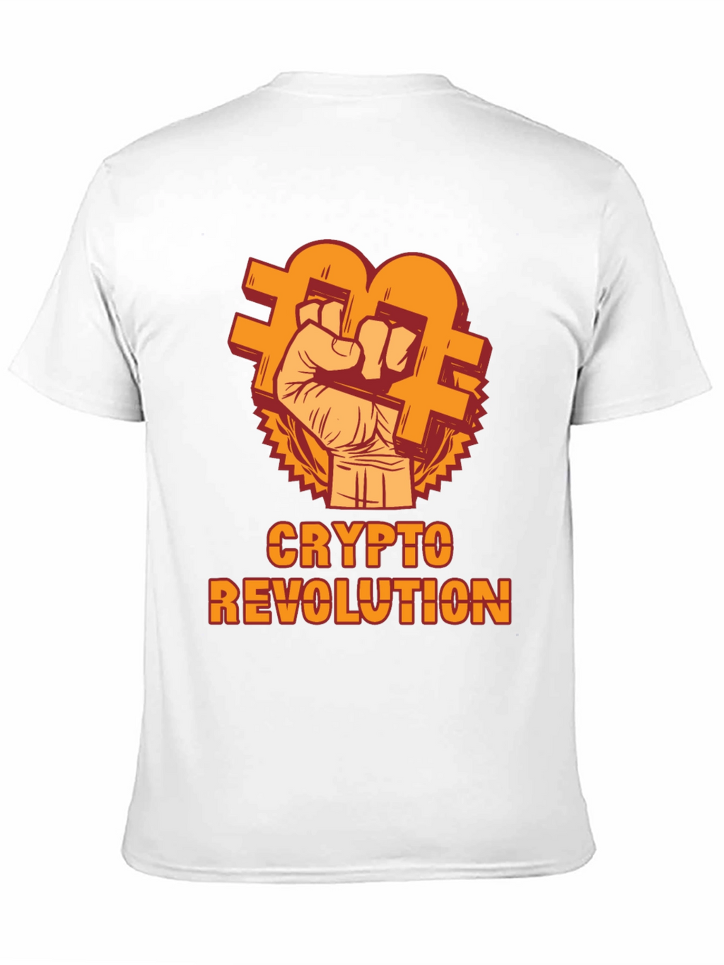 Crypto Revolution T-Shirt - Bitcoin Fist Design
