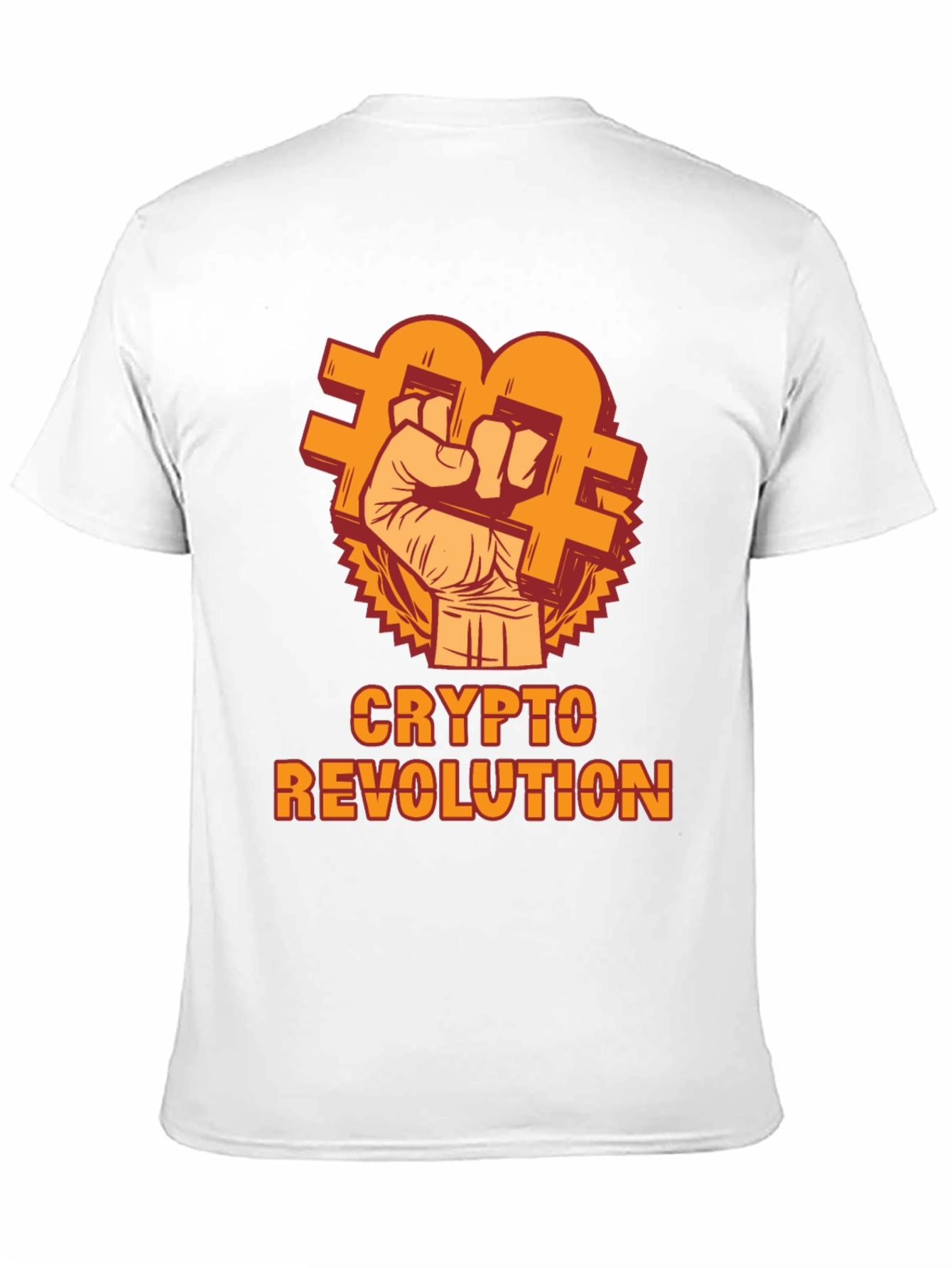 Crypto Revolution T-Shirt - Bitcoin Fist Design