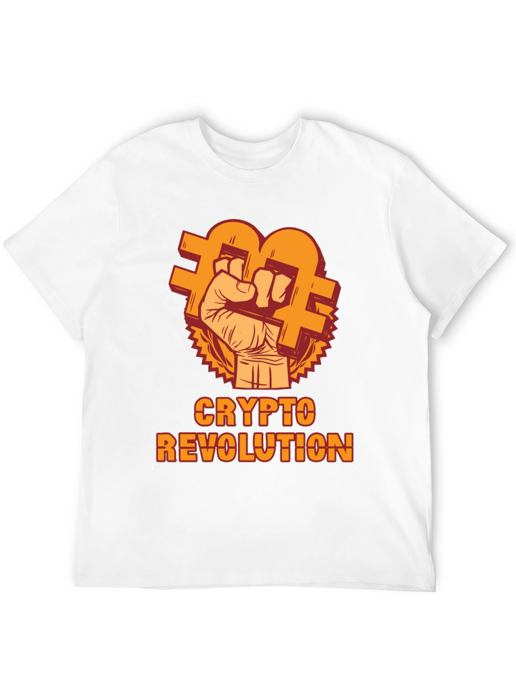 Crypto Revolution T-Shirt - Bitcoin Fist Design