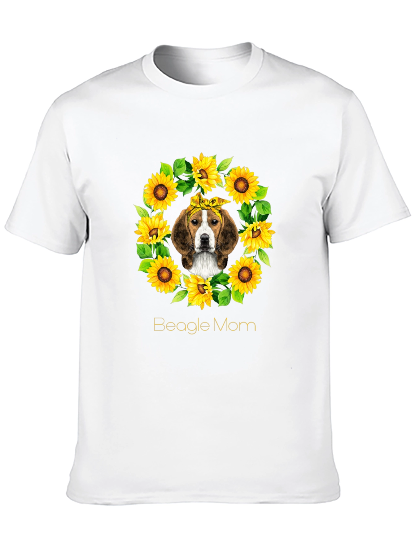 Beagle Mom Sunflower T-Shirt - Unisex