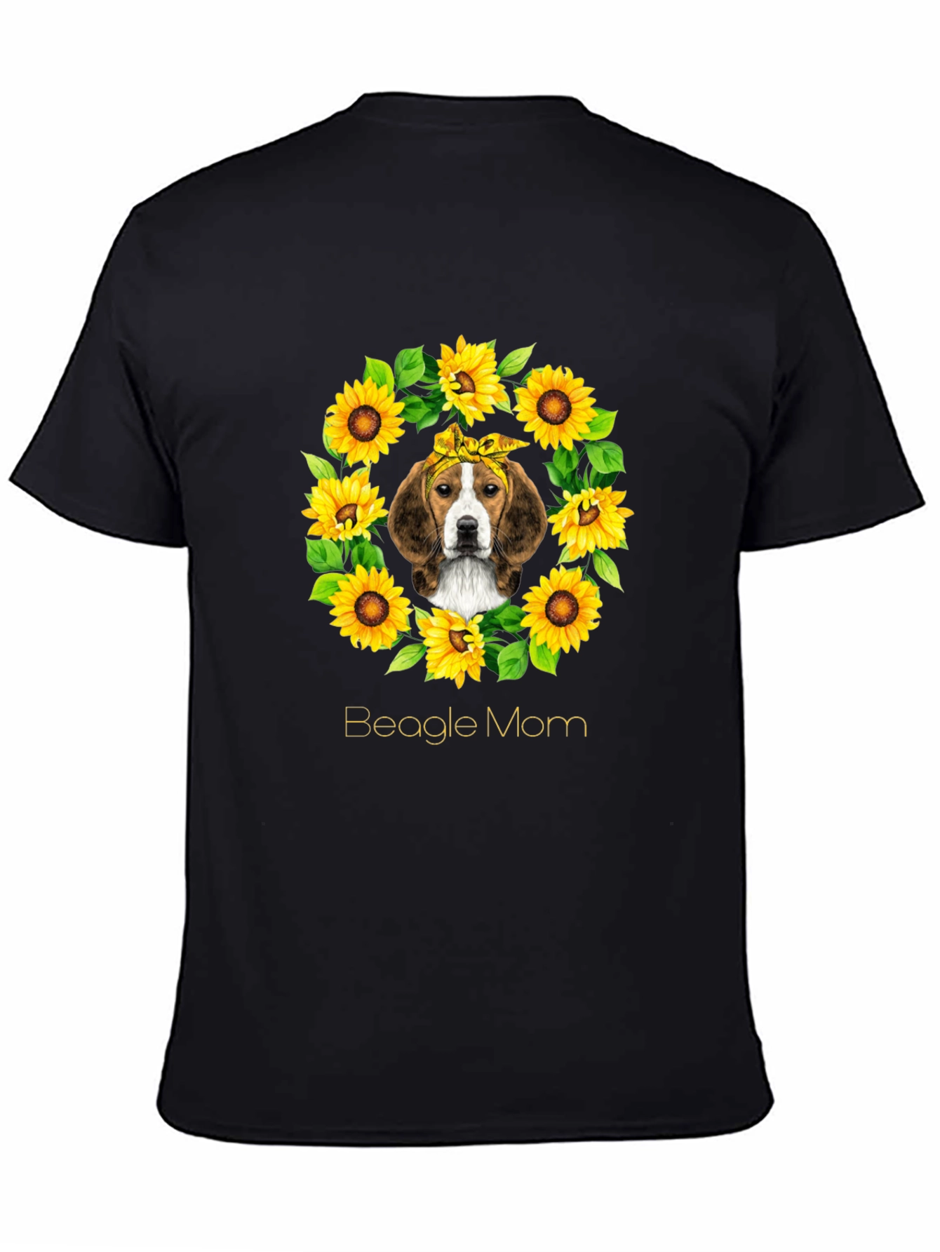 Beagle Mom Sunflower T-Shirt - Unisex