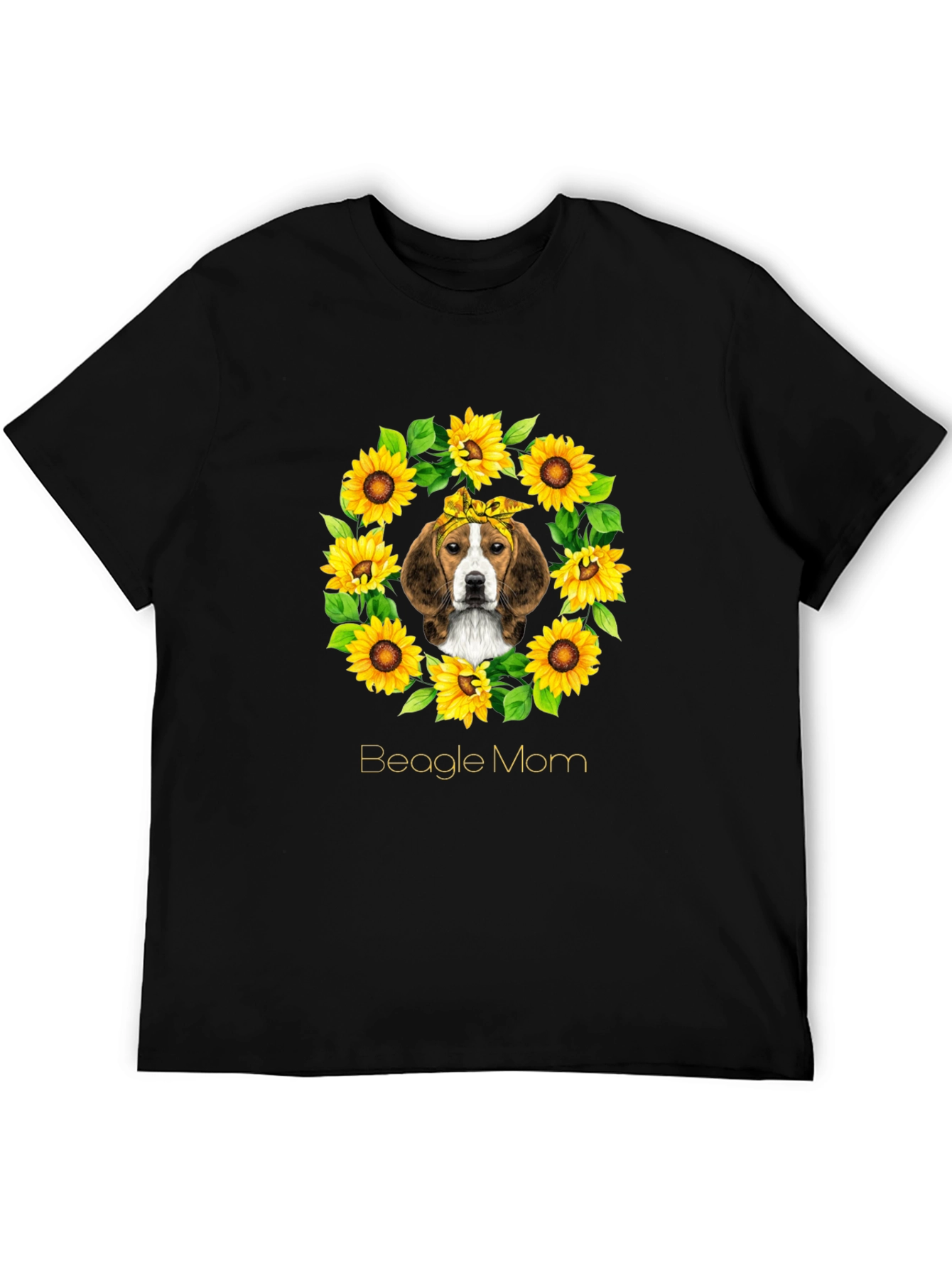 Beagle Mom Sunflower T-Shirt - Unisex