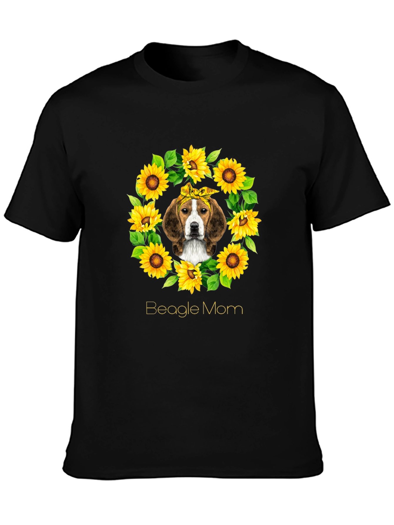 Beagle Mom Sunflower T-Shirt - Unisex