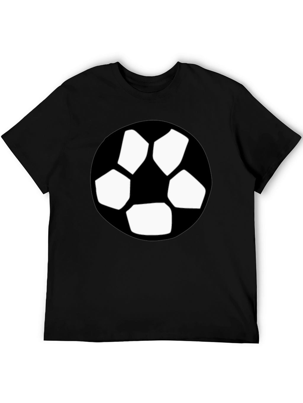 Black T-Shirt with Soccer Ball Graphic