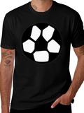 Black T-Shirt with Soccer Ball Graphic