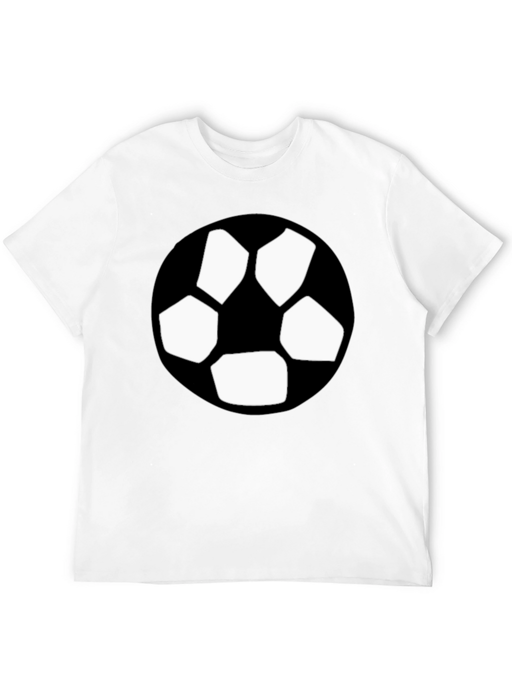 Black T-Shirt with Soccer Ball Graphic