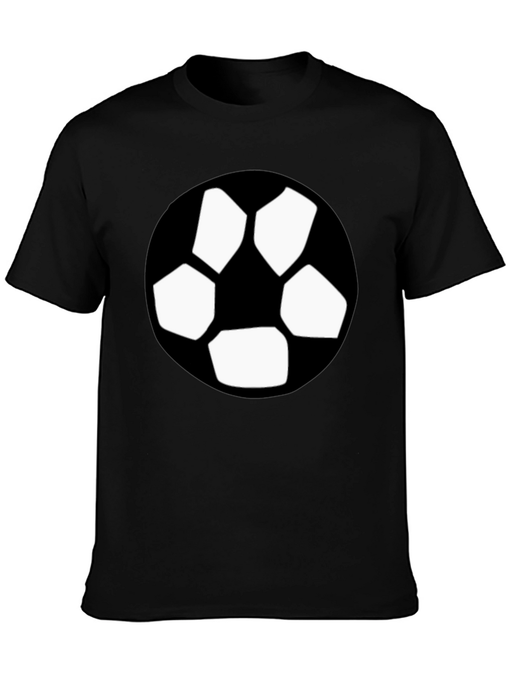 Black T-Shirt with Soccer Ball Graphic