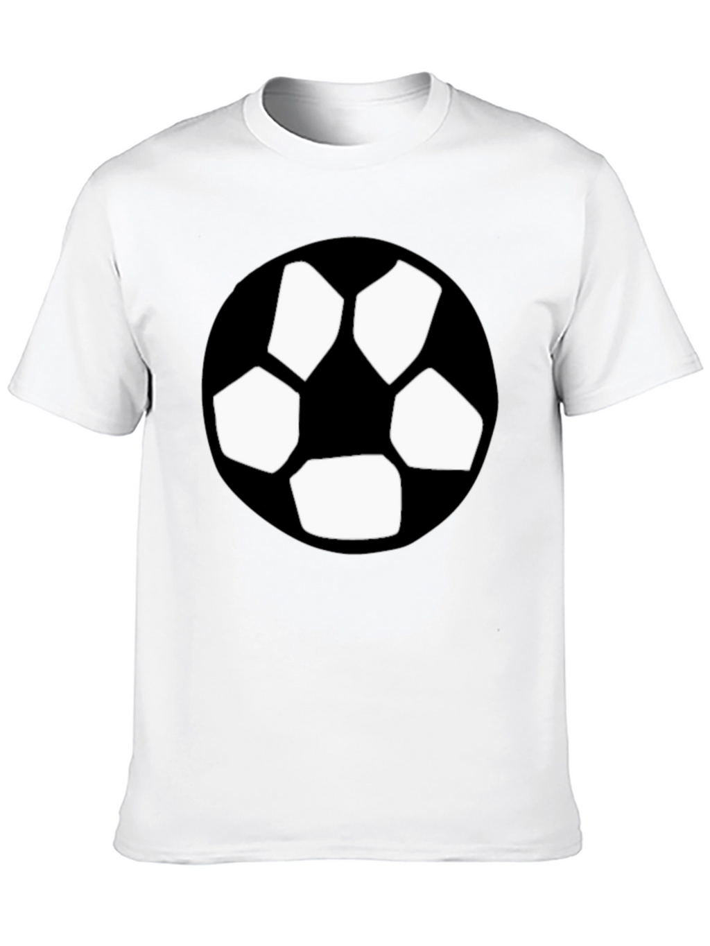 Black T-Shirt with Soccer Ball Graphic