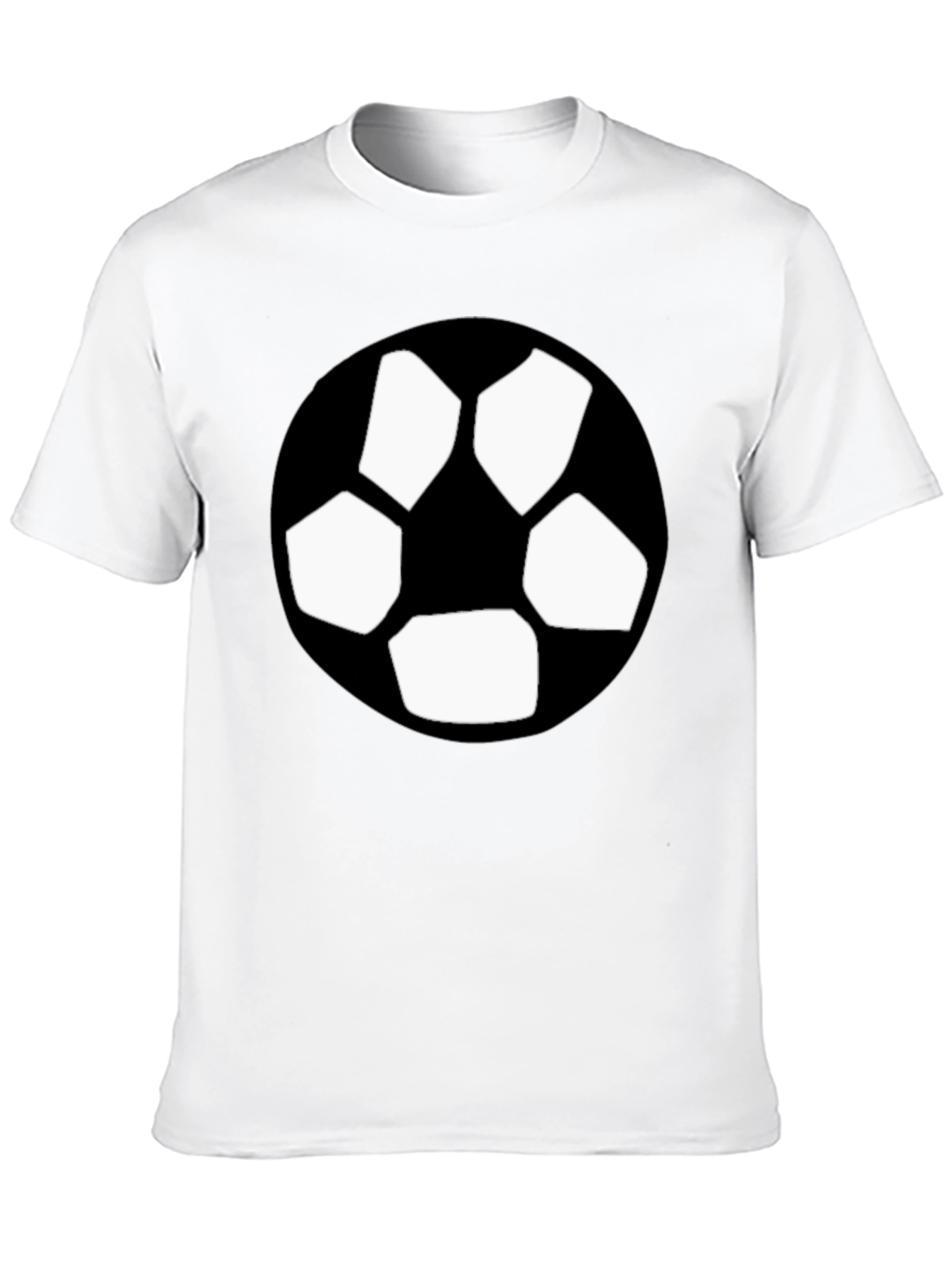 Black T-Shirt with Soccer Ball Graphic