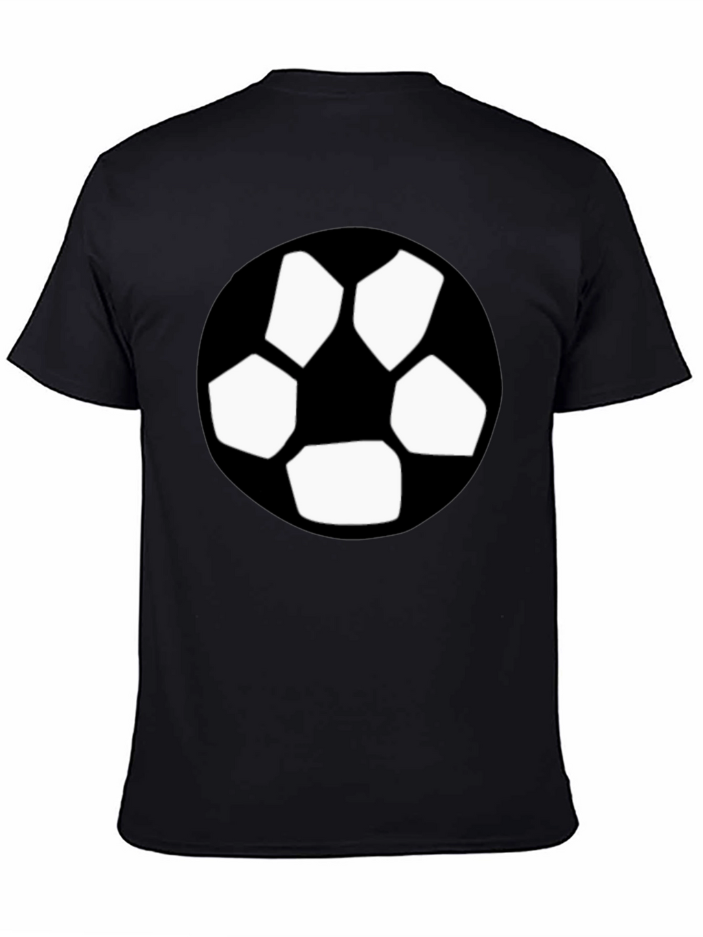 Black T-Shirt with Soccer Ball Graphic