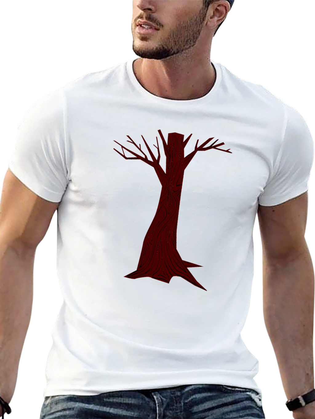 Dark Tree Graphic Tee - Unique Mens T-Shirt