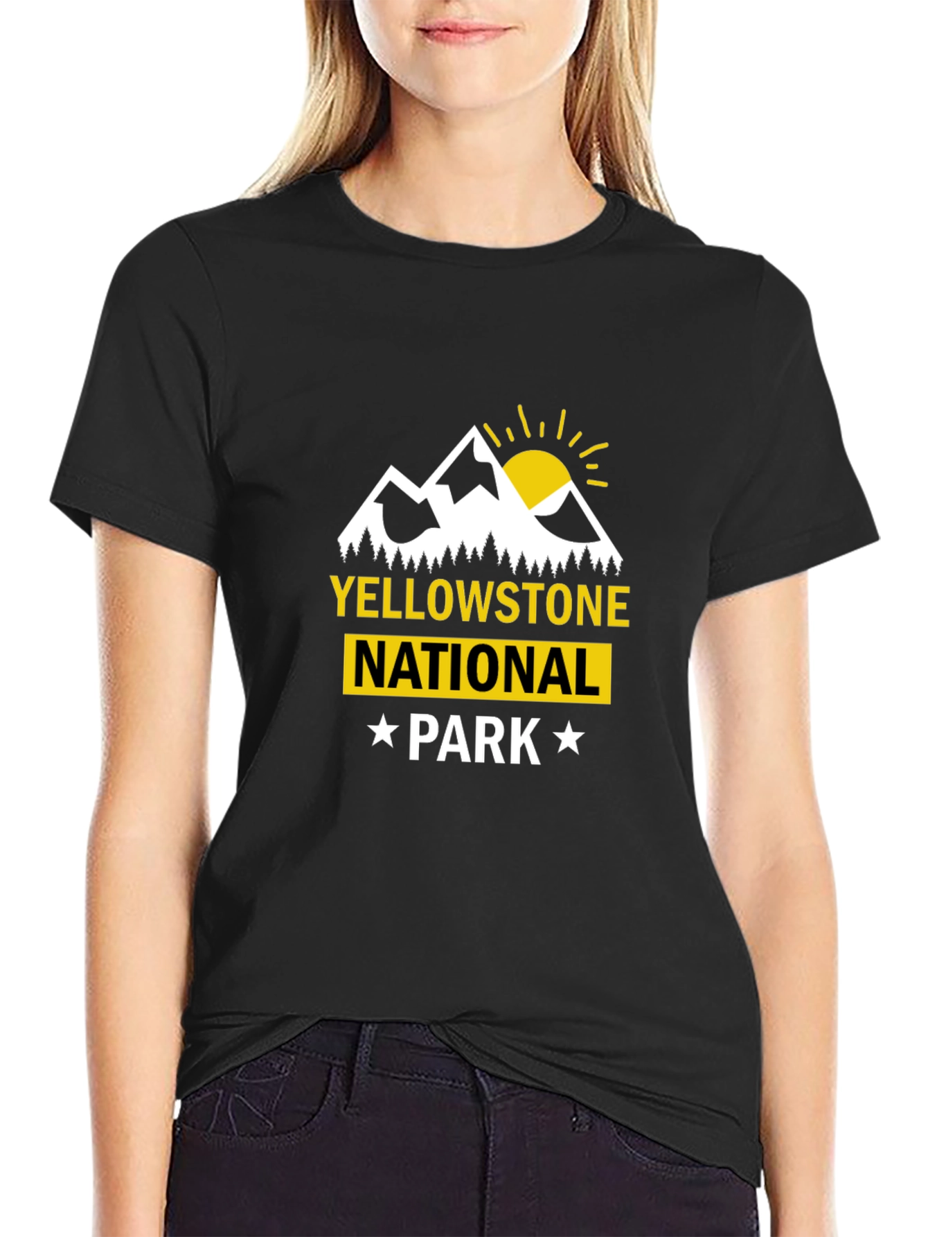 Yellowstone National Park Graphic Tee - Black