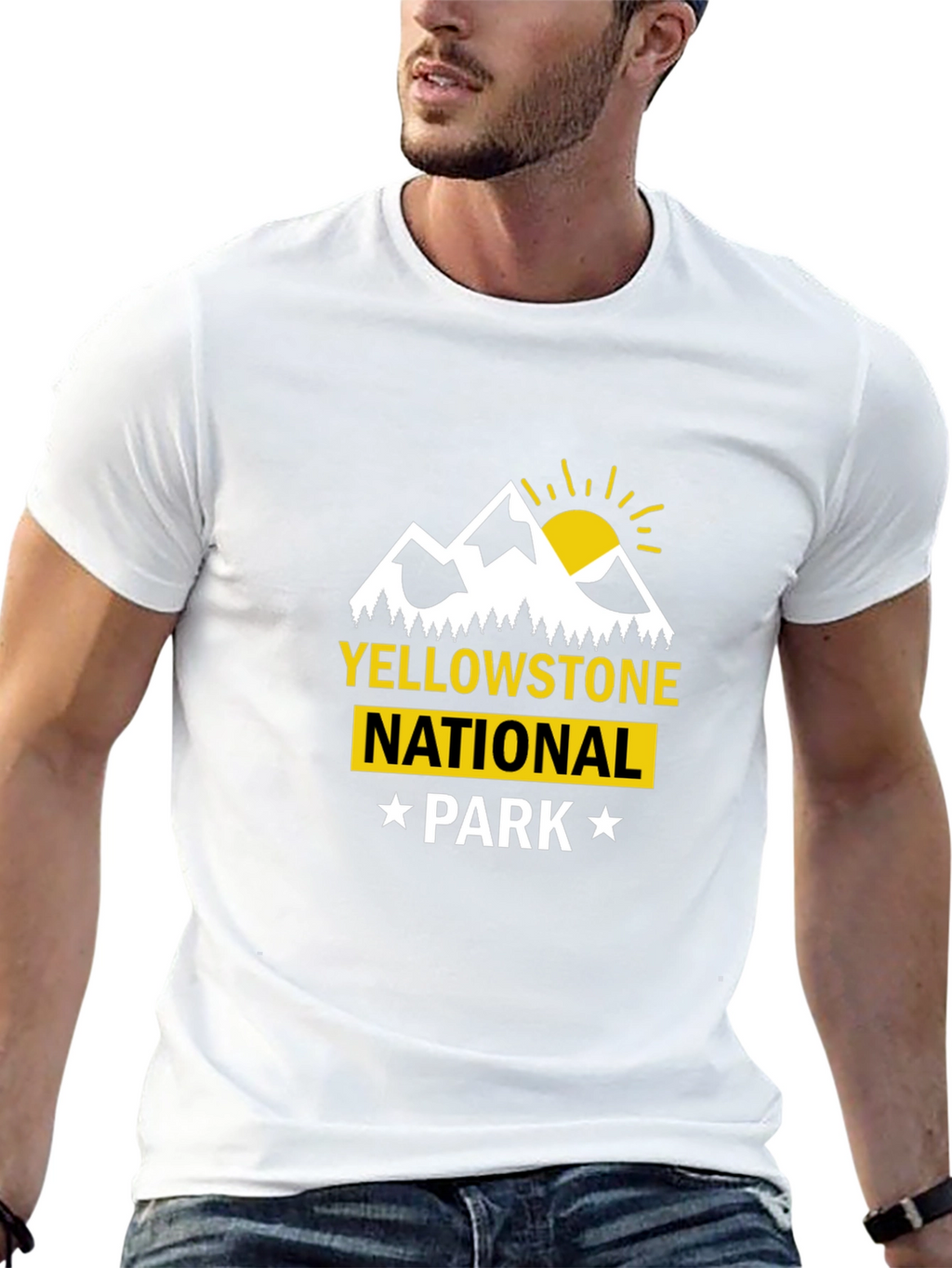 Yellowstone National Park Graphic Tee - Black